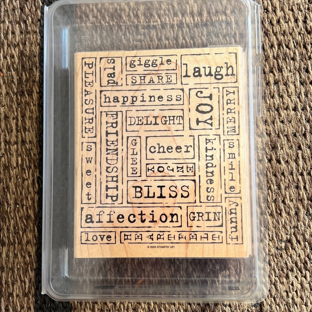 Stampin' Up! Word by Word Wooden Single Stamp from 2005